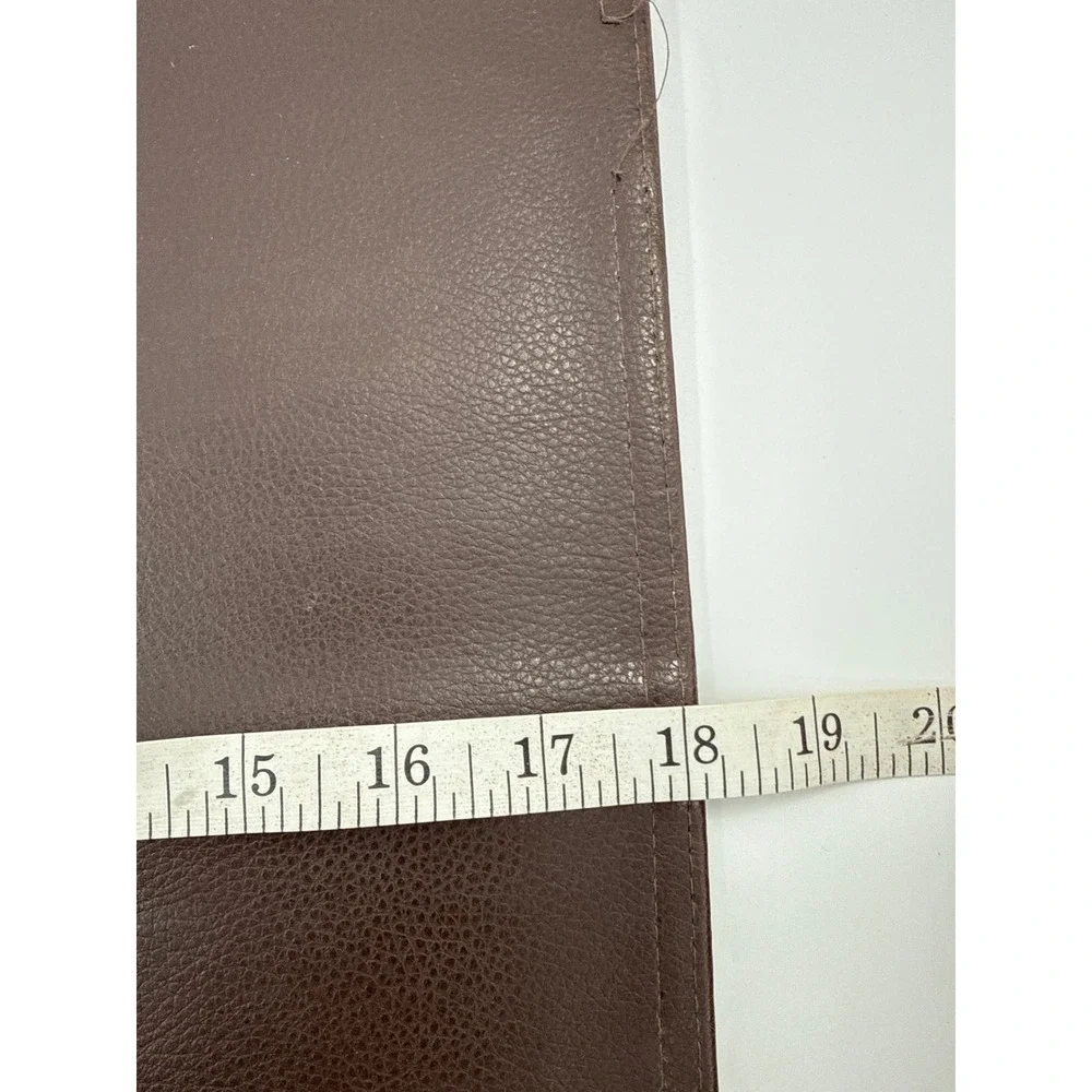 Pier One Placemats Brown Faux Leather Set of 10 Stitched Rectangular